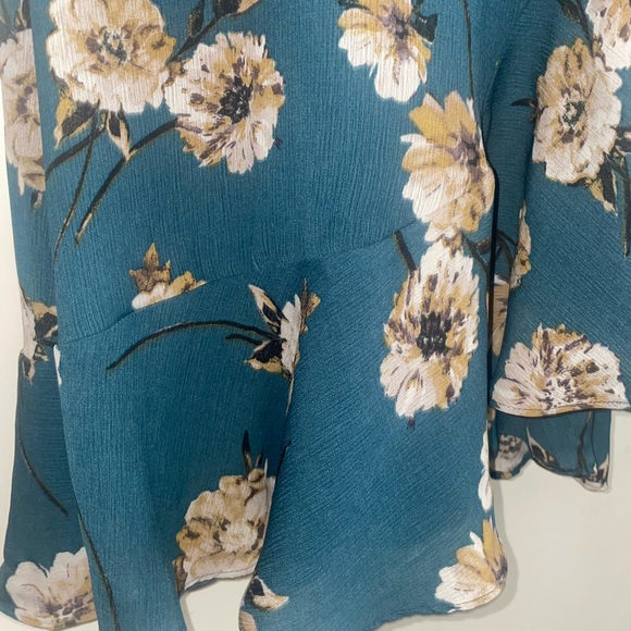 She + Sky SZ L midi high lo wrap dress - Picture 3 of 3